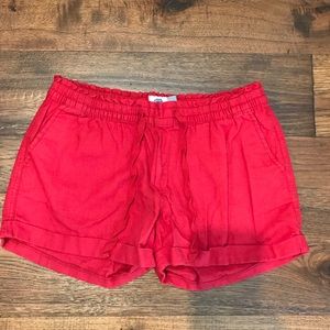 Old navy red linen shorts